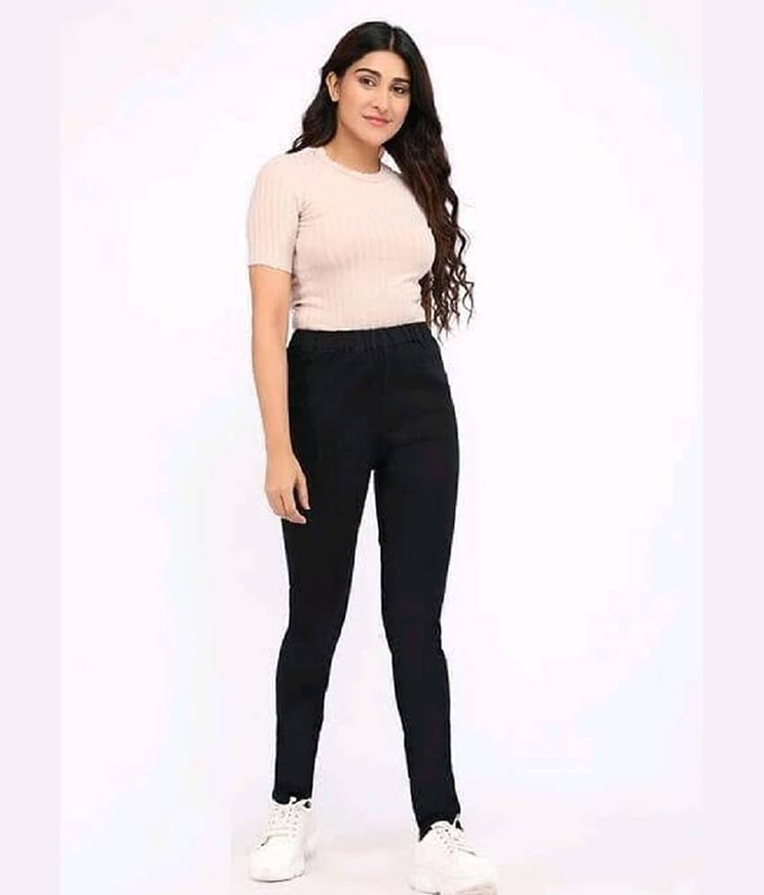 OuterWear - Black Denim Regular Fit Women's Jeans ( Pack of 1 )