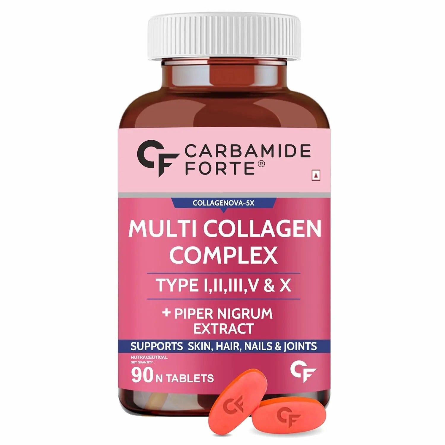 Carbamide Forte Multi Collagen Complex (Type I, II, III, V & X ) | 90 Tablets