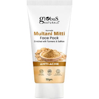 Globus Naturals Anti Acne Multani Mitti Face Pack For Oily  Acne Prone Skin 50 gm