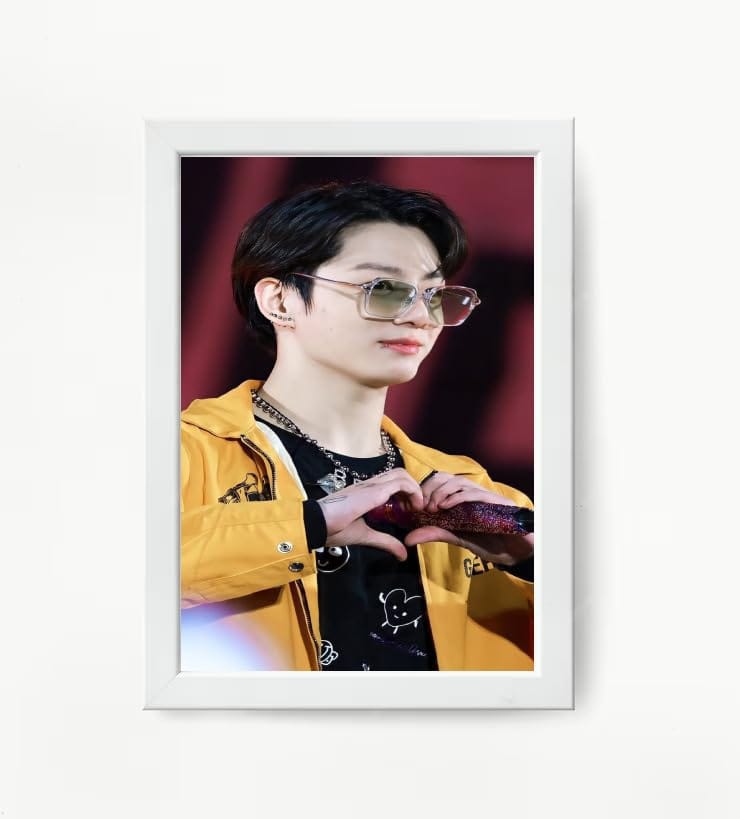 NOKKES Bts Army Bangtan Boy V suga J-Hope Jungkook Jin Jimin Rm 5X7 Inch Size Photo Frame Photo Home Office_EQW228