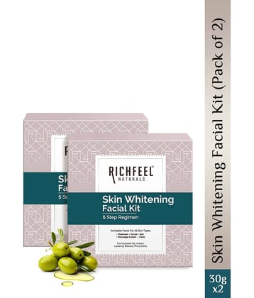 Richfeel Skin Whitening 1 Time Use Facial Kit For All Skin Type Fruit 60 ( Pack of 2 )