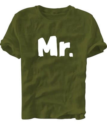 fashion and youth Pack of 1 Cotton Blend Relaxed Fit Men's T-Shirt ( Olive )