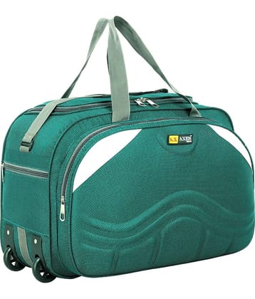 AXEN BAGS 50 Ltrs GREEN Polyester Duffle Trolley