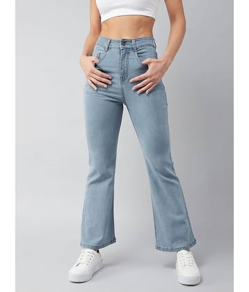Dolce Crudo - Light Blue Denim Bootcut Women's Jeans ( Pack of 1 )