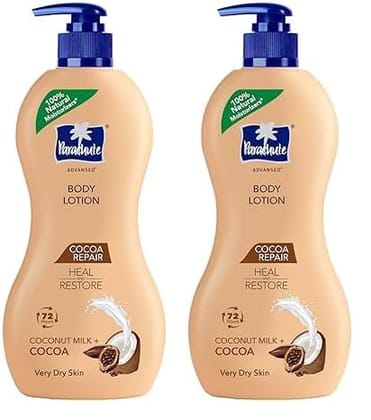 Parachute Advansed Cocoa Repair Body Lotion, Intense Moisture, 400ml (Pack of 2) Parachute Advansed Cocoa Repair Body Lotion, Intense Moisture, 400ml (Pack of 2) - Brown / 400 ml (Pack of 2)