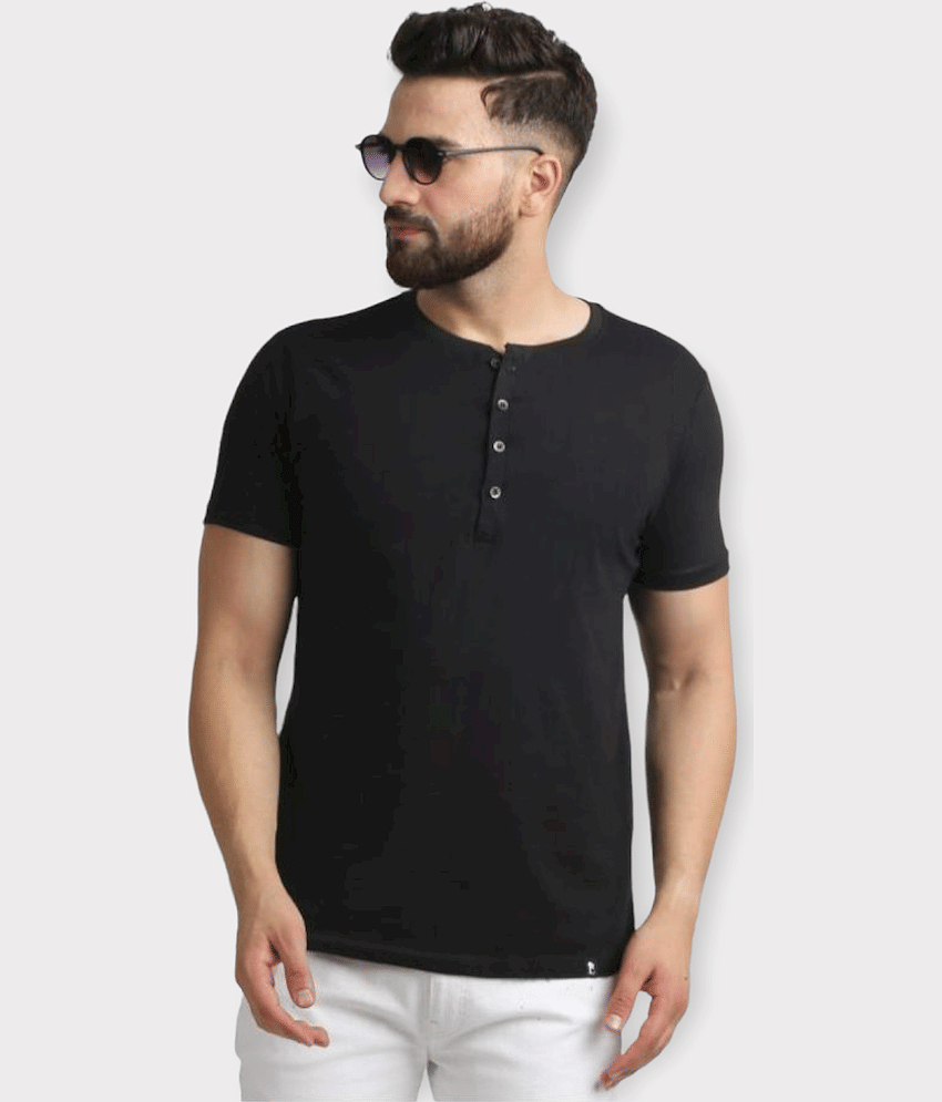 Leotude Pack of 1 Cotton Blend Regular Fit Men's T-Shirt ( Navy )