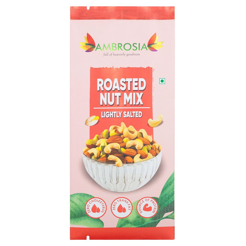 Ambrosia Mixed Roasted Nuts Almonds, Cashew & Pistachios Mini Packs 30g  | Pack of 5