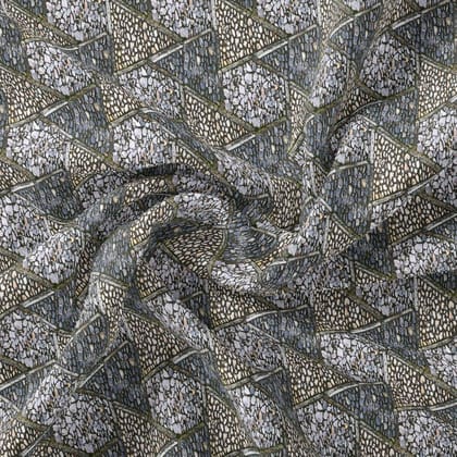 Morden Triangle Stone Art Digital Printed Fabric - Weightless