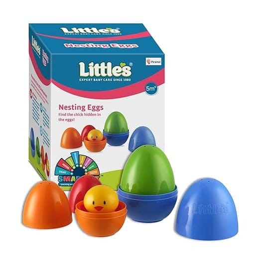 Nesting Eggs I Activity Toy for Babies I Multicolor I for Infant & Preschool Toys I Develops Motor & Reasoning Skills,4 pcs_assorted colour