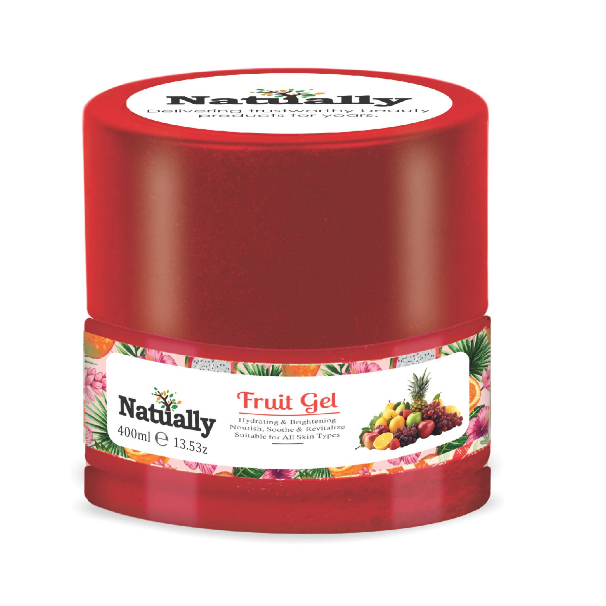 Natually Fruit Gel | Hydrating & Brightening  Nourish, Soothe & Revitalize | 350g