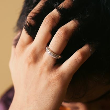 Timeless Sterling Silver Band Ring For Him-Adjustable