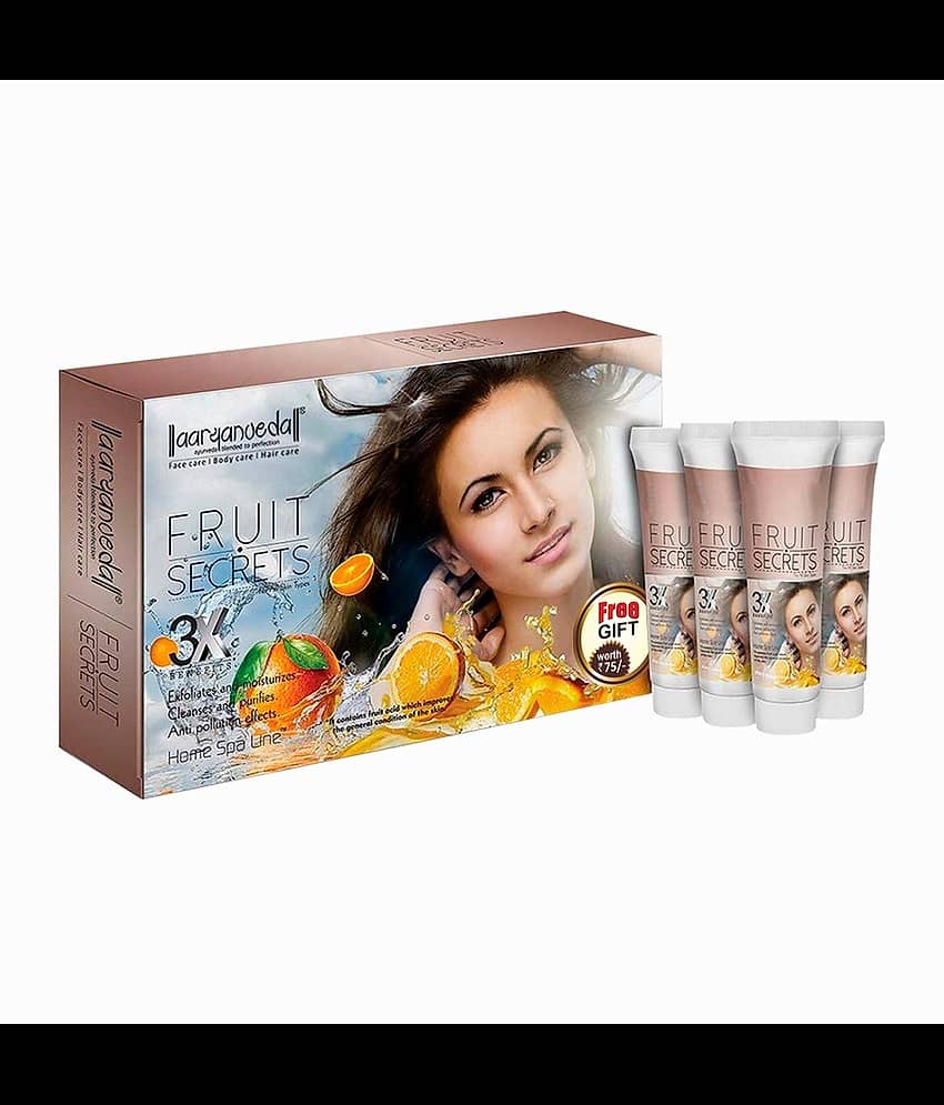 Aaryanveda Fruit Secrets Facial Kit, Nourishing & Brightening Treatment for Glowing Skin, 80g