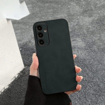 Galaxy A34 Leather Finish Case-Deep Blue