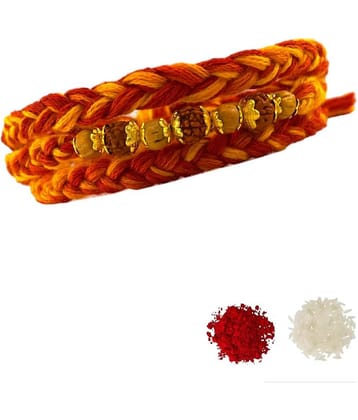 THRIFTKART Bhai Rakhi Multicolour Multi round thread Bracelet Rakhi Pack of 1