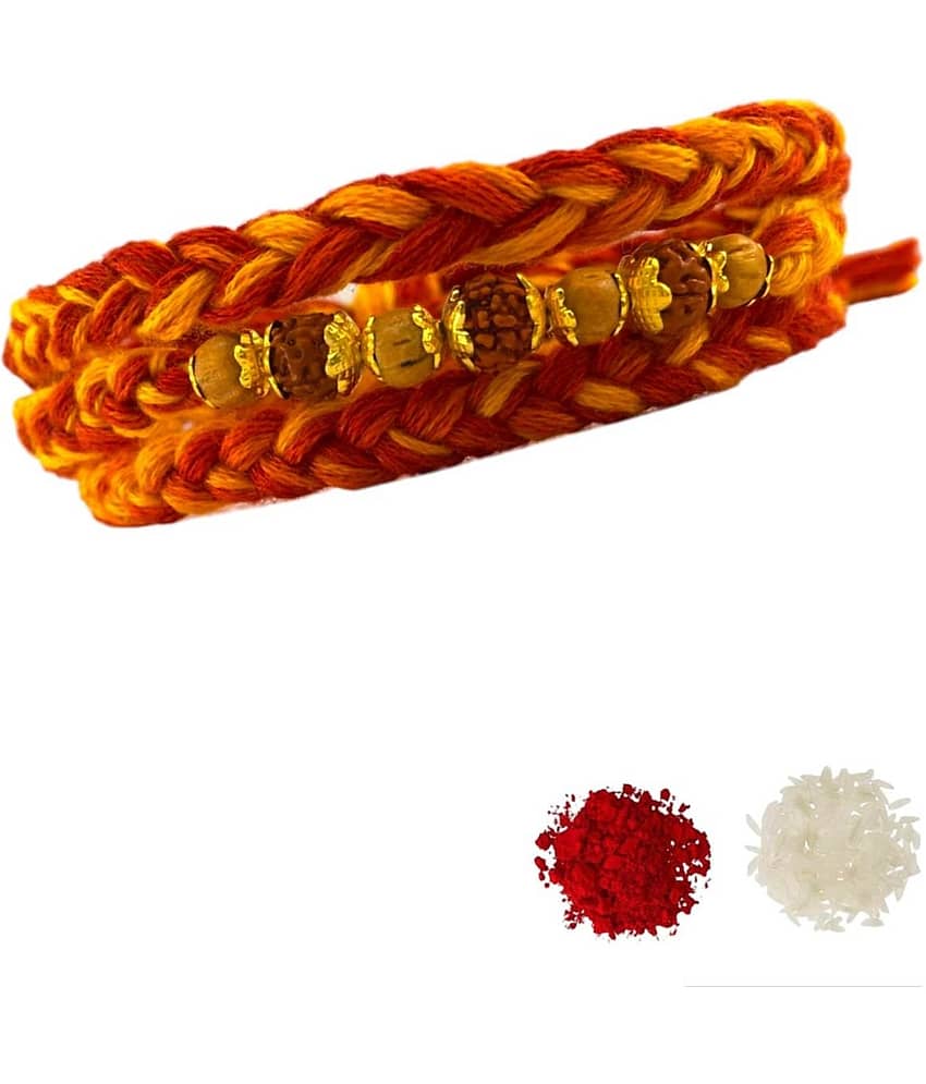 THRIFTKART Bhai Rakhi Multicolour Multi round thread Bracelet Rakhi Pack of 1