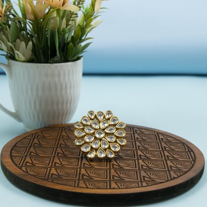 Kundan Ghoomar Ring