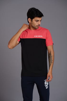 Go Devil Printed Red & Black T-Shirt for Men
