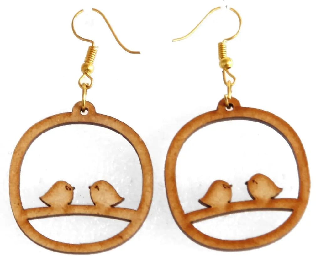Handmade Wooden Earrings - Nature-Inspired and Unique Designs