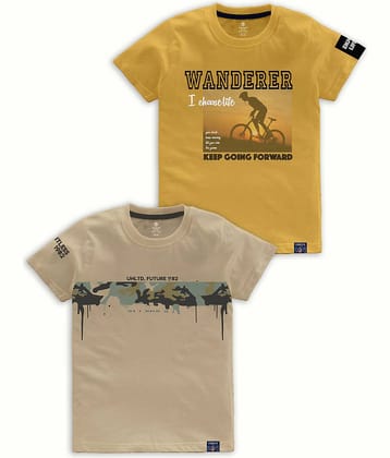 CODEZ Pack of 1 Boys Cotton Blend T-Shirt ( Multi Color )