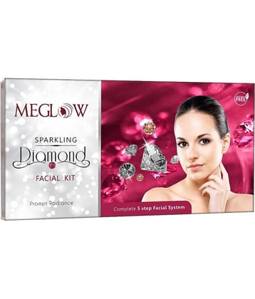 Meglow Sparkling Diamond Facial Kit with Easy 5 Steps for Women - 105g, Pack of 1
