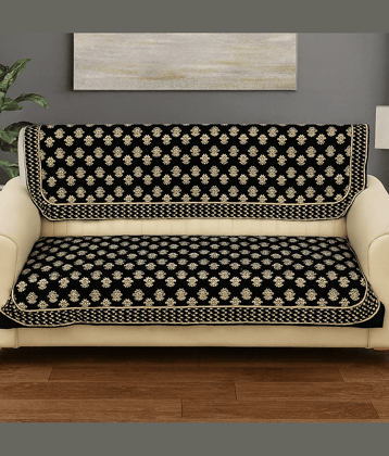FURNISHING HUT 3 Seater Chenille Sofa Cover ( Pack of 1 )
