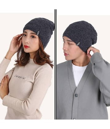 Edifier Woollen Winter Cap for Men & Women (Pack of 2)