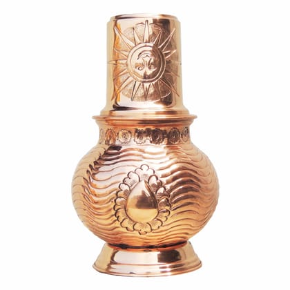 Copper Lota With Glass (BCMAS103 C)