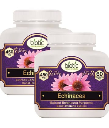 Biotic Echinacea Extract Capsules - 450mg Capsule 120 no.s Pack of 2