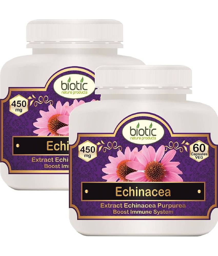 Biotic Echinacea Extract Capsules - 450mg Capsule 120 no.s Pack of 2