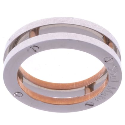 Stylish Soul Mate Tungsten Rhodium Wedding Engagement Band Ring Boys Men-Size: 20, Dia..18.94 mm/Circum..59.7 mm.