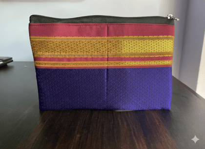 Baggz And Baggz Handcrafted Khun Weave Multipurpose Pouch (Royal Blue and Maroon) | Authentic Khun Weave Blend | Daily Essentials & Gifting Baggz And Baggz Handcrafted Khun Weave Multipurpose Pouch (Royal Blue and Maroon) | Authentic Khun Weave Blend | Daily Essentials & Gifting