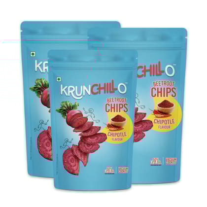 Krunchillo Beetroot Chips Chipotle, 50 gm - Pack of 3