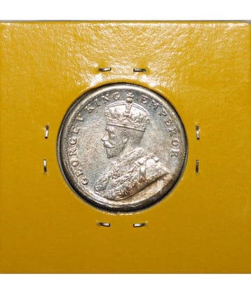 Half Rupee 1911 - 5th King George Fancy British India Rare Old Coin For Collection