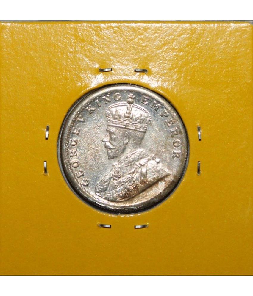 Half Rupee 1911 - 5th King George Fancy British India Rare Old Coin For Collection
