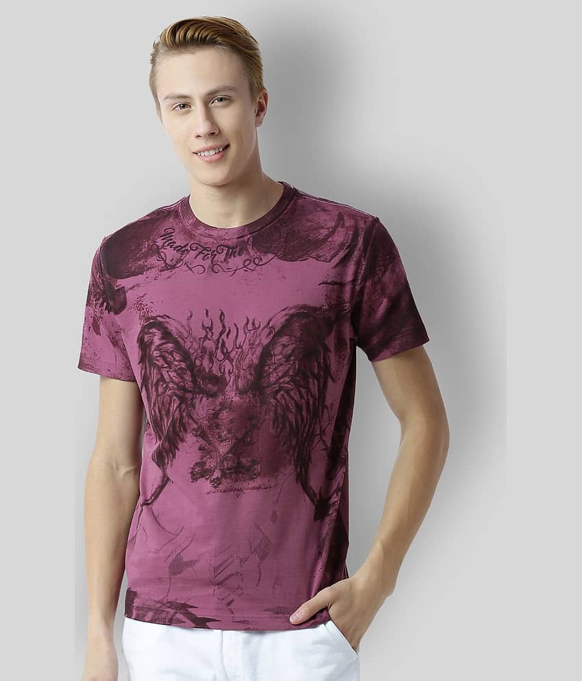Huetrap Pack of 1 Cotton Regular Fit Men's T-Shirt ( Maroon )