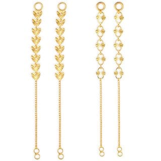 1gram gold Plated Kanchain Ear chain earcuff Ear to Ear Combo for Women & Girls