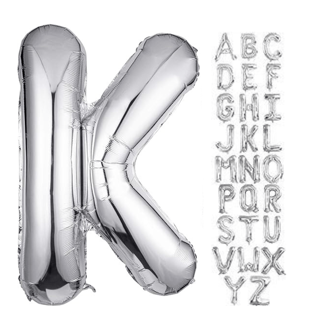 16 Letter K Silver Balloon - Party and Festive Needs | Buy online on ZillyBuy