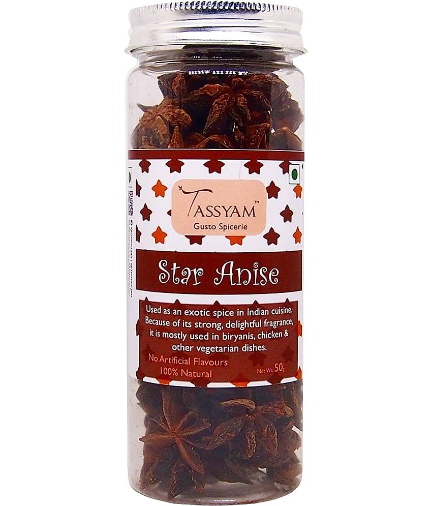 Tassyam - 50 gm Chakra Phool (Star Anise) (Pack of 1)