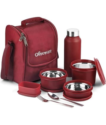 Oliveware Teso Stainless Steel Lunch Box 4 Container (Pack of 1)