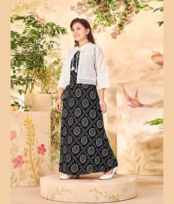 Aarika Cotton Gown For Girls ( Pack of 1 , Black )