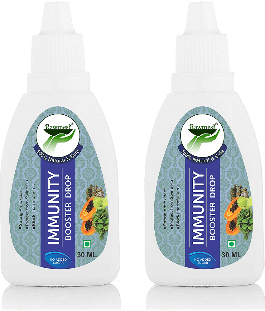 rawmest 100% Pure Organic Immunity Drop 60 ml Natural Multivitamins Syrup Pack of 2