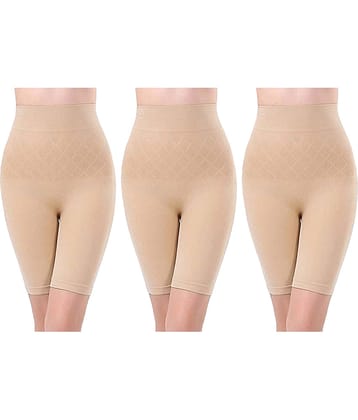 3Mads Pack of 3 Cotton Women's Thigh Compressor ( Beige )