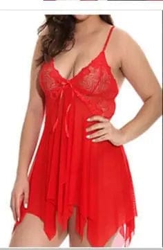 Elegant Sheer Lace Babydoll Lingerie Set