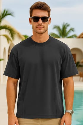 Smokey Grey Oversized T-shirt-XS