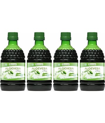 NUTROCOPIA Aloe Vera Juice | For Glowing Skin & Healthy Hair | Organic & Natural Juice Made With Cold Pressed Aloe Vera 400 ML - Pack of 4