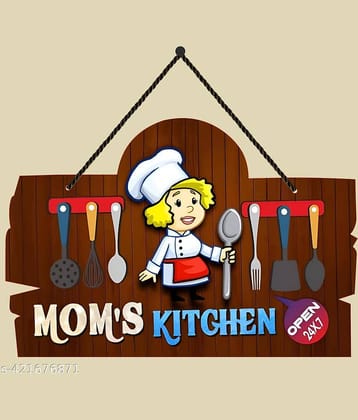 MOM"S KITCHEN Wall Hanging Gift Items For Kitchen  10 x 14 inch