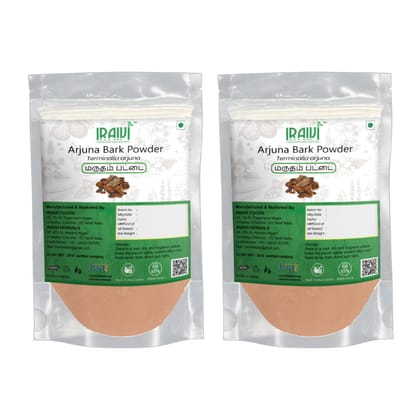 IRAIVI Premium Arjuna Bark Powder -200g for Wellness | Arjun Chhaal | Marutham Pattai | 100% Pure Arjuna Chhal Supplement | Supports Natural Vitality | Daily Health