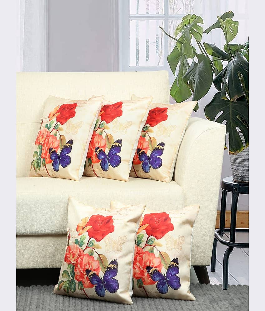 BELLA TRUE  Set of 5 Cushion Covers Floral Themed