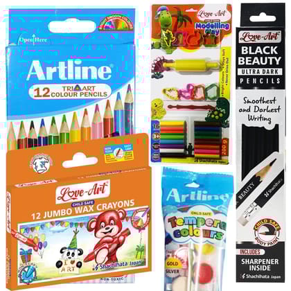 Artline Combo Packs of Back to School Stationery Set - 12 | For Specially Designed for Students