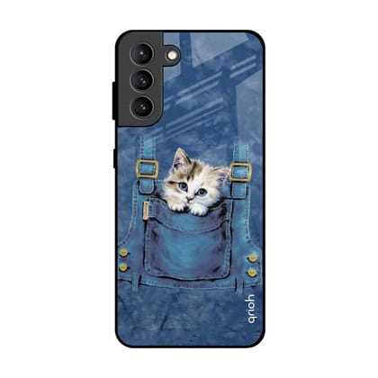 Kitty In Pocket Glass Case For Samsung Galaxy S21 Plus